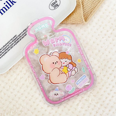 Kawaii Rabbit Bear kätesoojendaja Quicksand Student Girl kuumaveekott multikas õhukindla kaanega isoleeritud veekoti soe kott