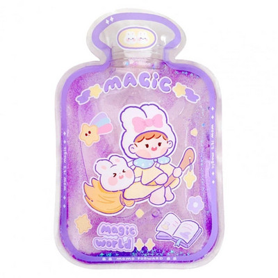 Kawaii Rabbit Bear kätesoojendaja Quicksand Student Girl kuumaveekott multikas õhukindla kaanega isoleeritud veekoti soe kott