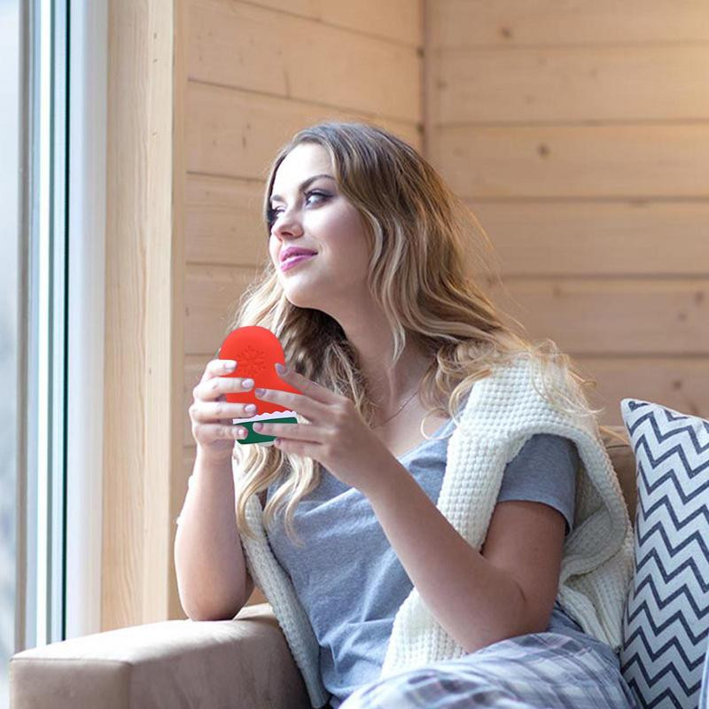 Mini melegvizes palack karácsonyi minikesztyű formázott melegvizes táska melegvizes palackkesztyű melegen tartás segít enyhíteni az izomfájdalmakat