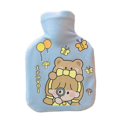 1 db 350 ml-es melegvizes táska aranyos rajzfilm melegvizes palack plüss melegvizes palack téli meleg vizes táska kéz lábmelegítő vizes palack