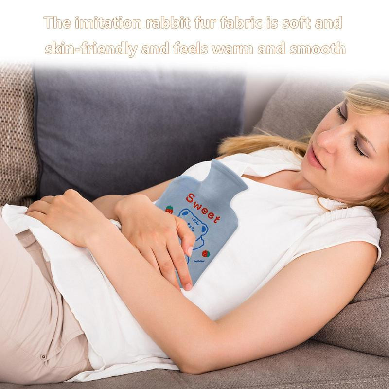 350 ml-es klasszikus melegvizes táska vízbefecskendezéses melegvizes táska Aranyos melegvizes palack táska puha fedelű hordozható kézmelegítő palackok