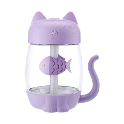 350 ml Cat USB párásító légtisztító mini aroma illóolaj diffúzor hordozható otthoni párásító ködkészítő meleg fénnyel
