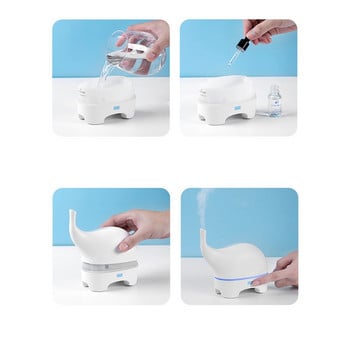 Διαχύτης αρώματος USB Funny Elephant DC 5V Ultrasonic Essential Oil Diffuser LED Humidificador Air Humidifier Fogger