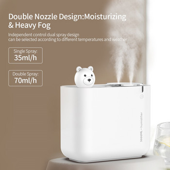Двоен спрей Ароматерапевтичен дифузер Овлажнител USB ултразвуков Cool Humidificador Essential Oil Home Mist Maker Тих Fogger