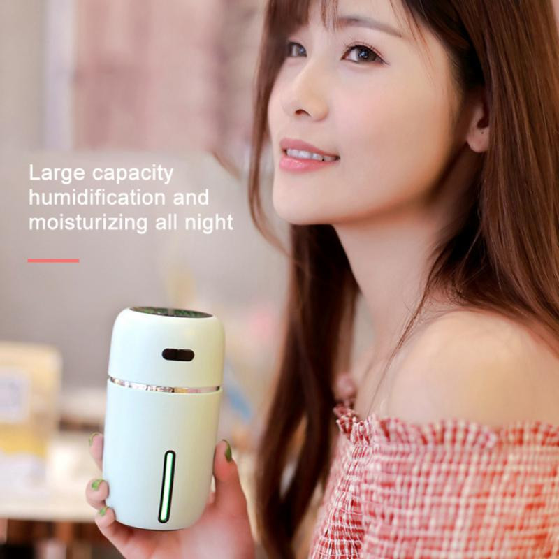 USB mini légdiffúzor párásító 7 LED színnel otthoni irodai szállodai hordozható két üzemmódú illóolaj köd permetező diffúzor