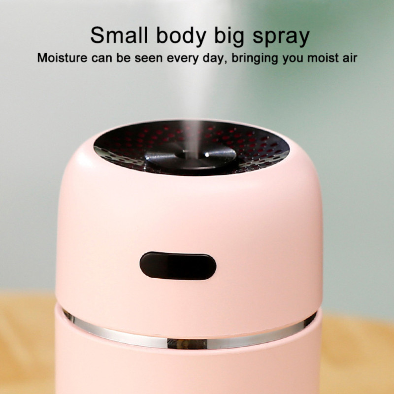 USB mini légdiffúzor párásító 7 LED színnel otthoni irodai szállodai hordozható két üzemmódú illóolaj köd permetező diffúzor