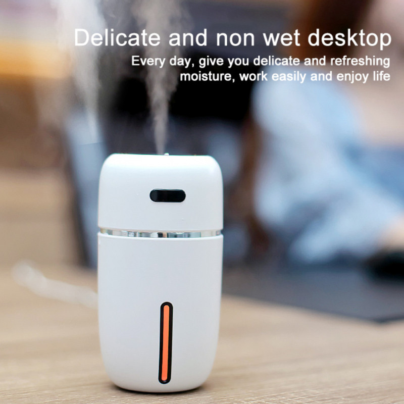 USB mini légdiffúzor párásító 7 LED színnel otthoni irodai szállodai hordozható két üzemmódú illóolaj köd permetező diffúzor