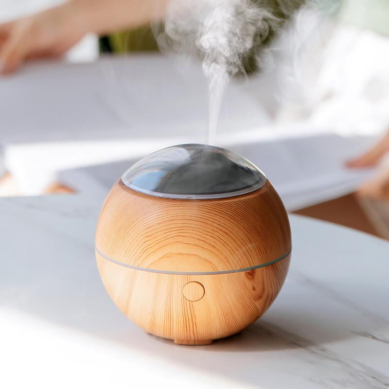 Mountain View ultrahangos aromaterápiás diffúzor, hordozható mini aromaterápiás permetező, USB illóolaj porlasztó, LED lámpa otthon