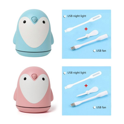 Mājsaimniecības jauka multfilma Little Penguin Gaisa mitrinātājs Spray Portable USB Recharge