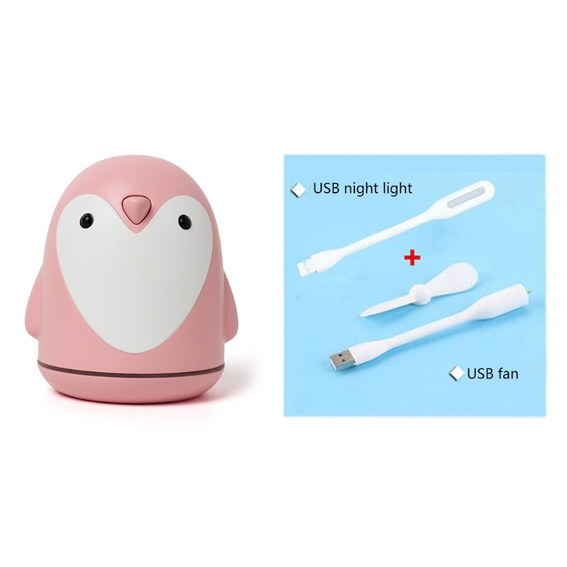 Kodune armas multikas Little Penguin õhuniisutaja pihusti kaasaskantav USB laadimine