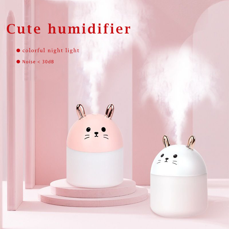Kawaii Humidifier нощна лампа Cute Air овлажнител дифузер етерични масла дифузер освежител за въздух ароматерапия овлажнители за стая