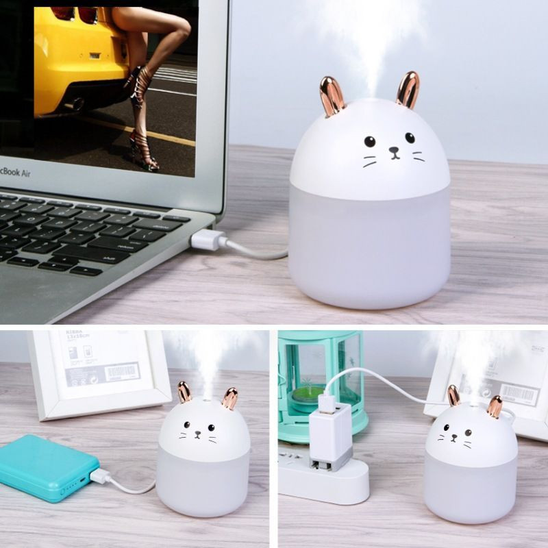 Kawaii Humidifier нощна лампа Cute Air овлажнител дифузер етерични масла дифузер освежител за въздух ароматерапия овлажнители за стая