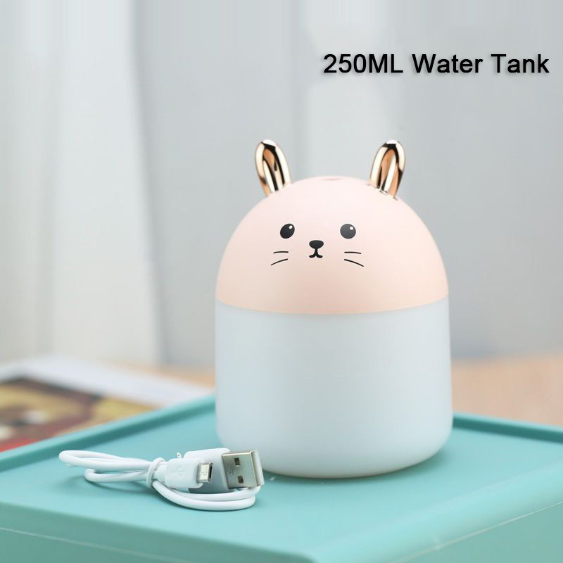 Kawaii Humidifier нощна лампа Cute Air овлажнител дифузер етерични масла дифузер освежител за въздух ароматерапия овлажнители за стая