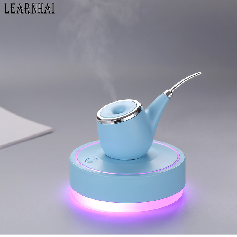 LEARNHAI 110 ml ultrahangos levegő dohánycső párásító mini aroma diffúzor otthoni autós USB ködkészítő ködkészítő LED éjszakai lámpával