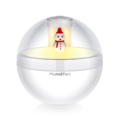 220ML Snowman Mini Humidifier USB Portable Electric Ultrasonic Cool Mist Maker Aromatherapy Oil Diffuser for Christmas Gift