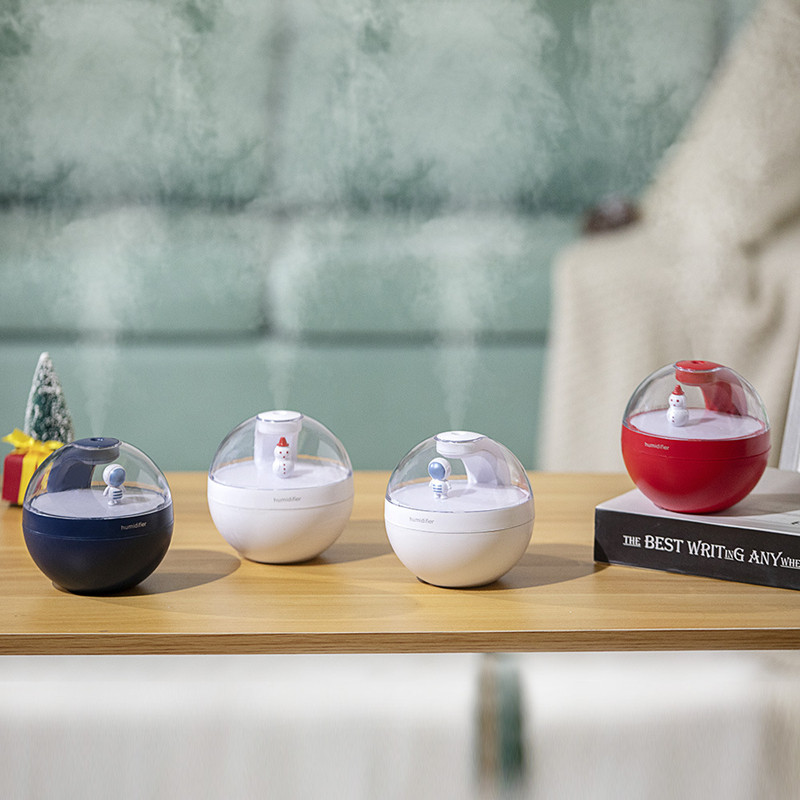 220ML Snowman Mini Humidifier USB Portable Electric Ultrasonic Cool Mist Maker Aromatherapy Oil Diffuser for Christmas Gift
