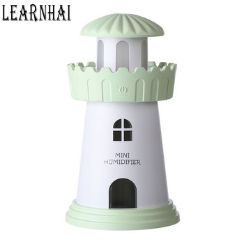 LEARNHAI 150ML Lighthouse Ultrasonic Air Humidifier USB DC5V Diffuser Φορητός οικιακός καθαριστής αέρα Mist Maker For Car Home
