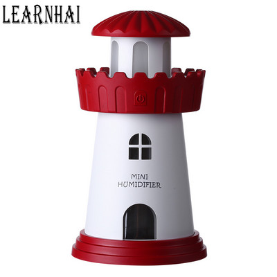 LEARNHAI 150 ml Lighthouse ultrahangos légnedvesítő USB DC5V diffúzor hordozható háztartási légtisztító párakészítő autós otthonhoz
