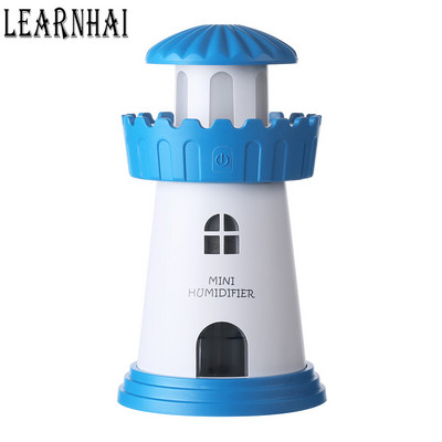 LEARNHAI 150 ml Lighthouse ultrahangos légnedvesítő USB DC5V diffúzor hordozható háztartási légtisztító párakészítő autós otthonhoz