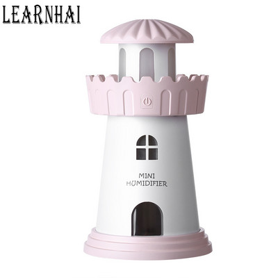 LEARNHAI 150 ml Lighthouse ultrahangos légnedvesítő USB DC5V diffúzor hordozható háztartási légtisztító párakészítő autós otthonhoz