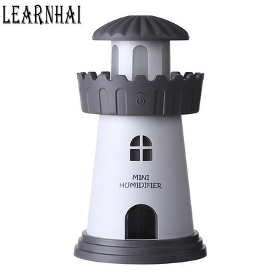 LEARNHAI 150 ml Lighthouse ultrahangos légnedvesítő USB DC5V diffúzor hordozható háztartási légtisztító párakészítő autós otthonhoz