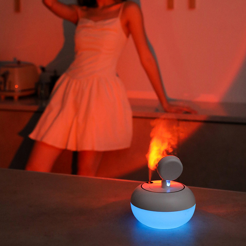 Légpárásító Mini párásító romantikus fényképezéssel Sunset Lamp Aroma Illóolaj diffúzor otthoni Mini vízbefúvóhoz