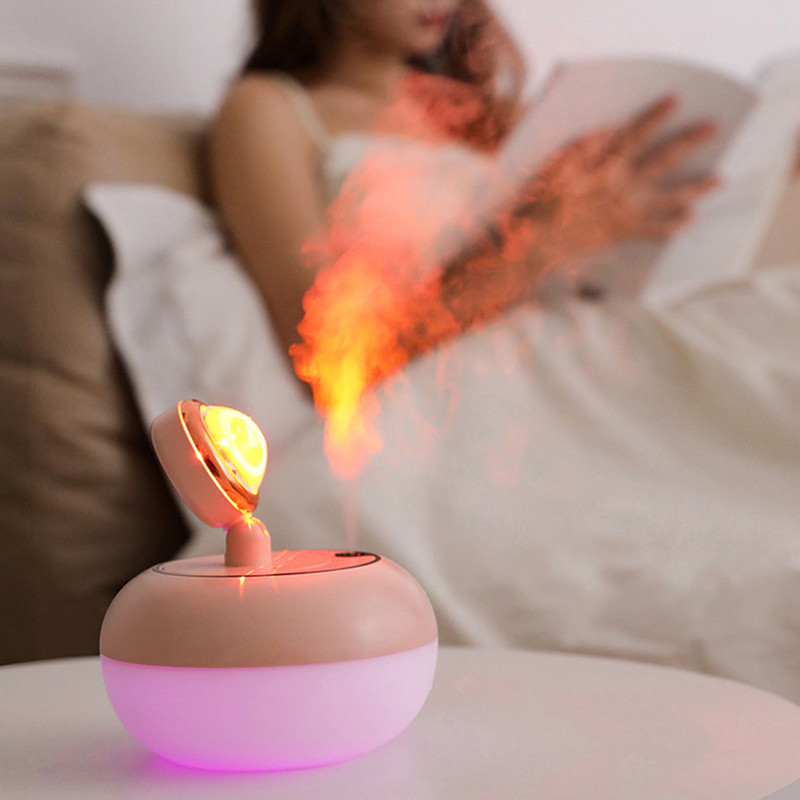 Légpárásító Mini párásító romantikus fényképezéssel Sunset Lamp Aroma Illóolaj diffúzor otthoni Mini vízbefúvóhoz