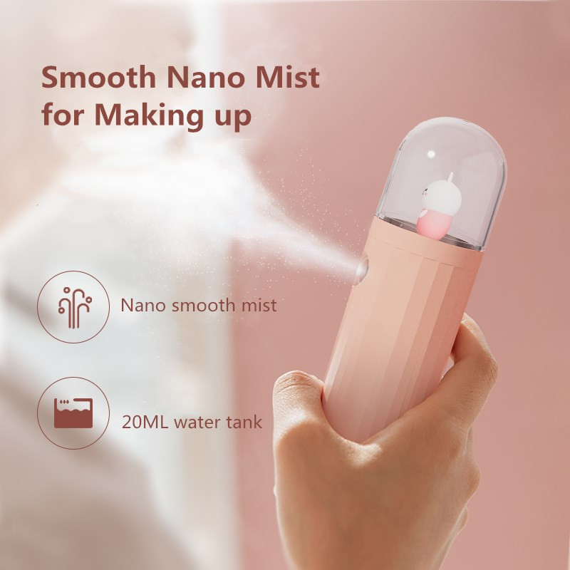 Φορητός φορητός υγραντήρας αέρα προσώπου υπερήχων Mini επαναφορτιζόμενος Cute Pet Face Steamer Water Sprayer Diffuser Nano MistMaker