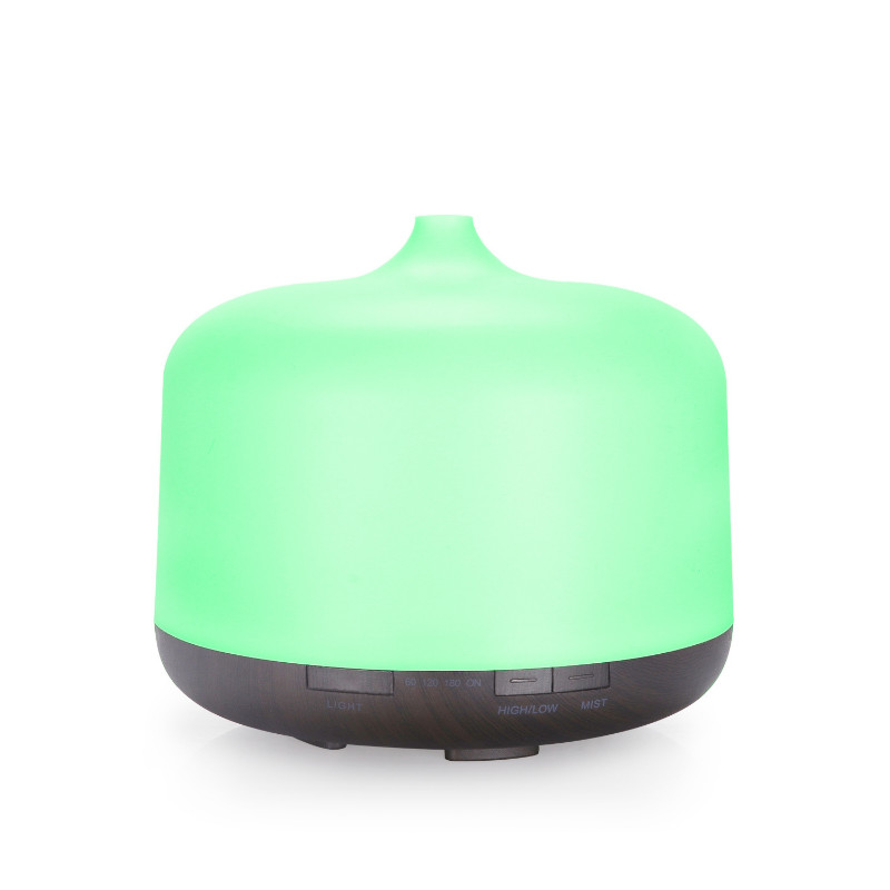 Légpárásító 500ml Ultrahangos aromaterápiás gép illóolaj diffúzor Távirányítós aromadiffúzor színes fénnyel