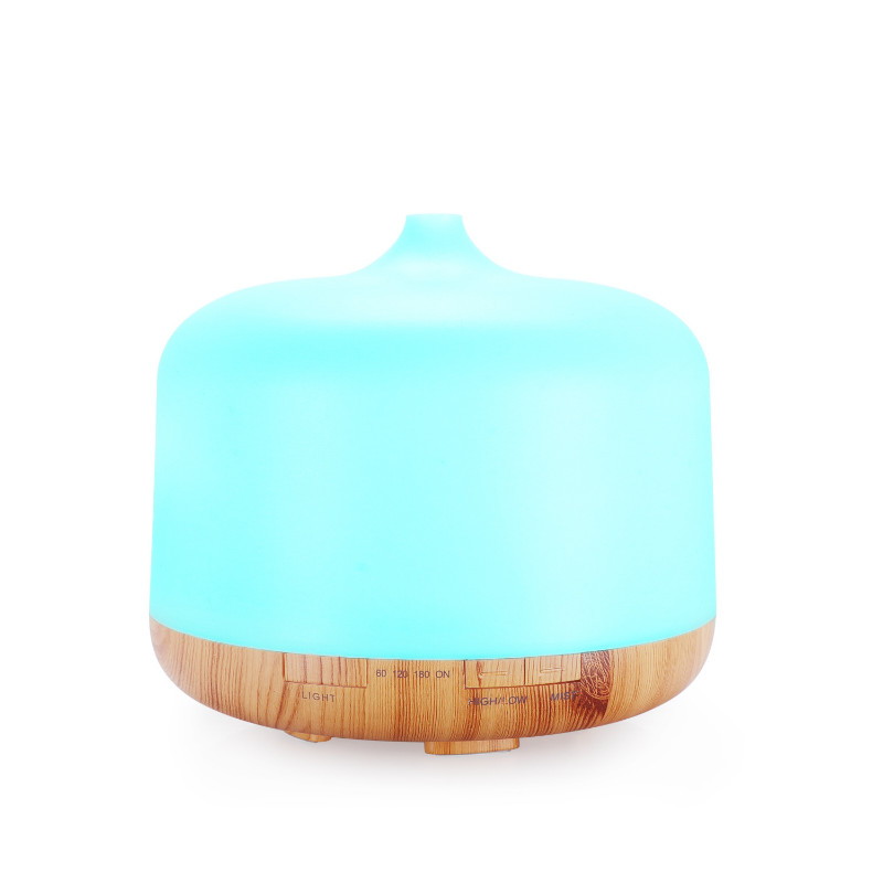 Légpárásító 500ml Ultrahangos aromaterápiás gép illóolaj diffúzor Távirányítós aromadiffúzor színes fénnyel