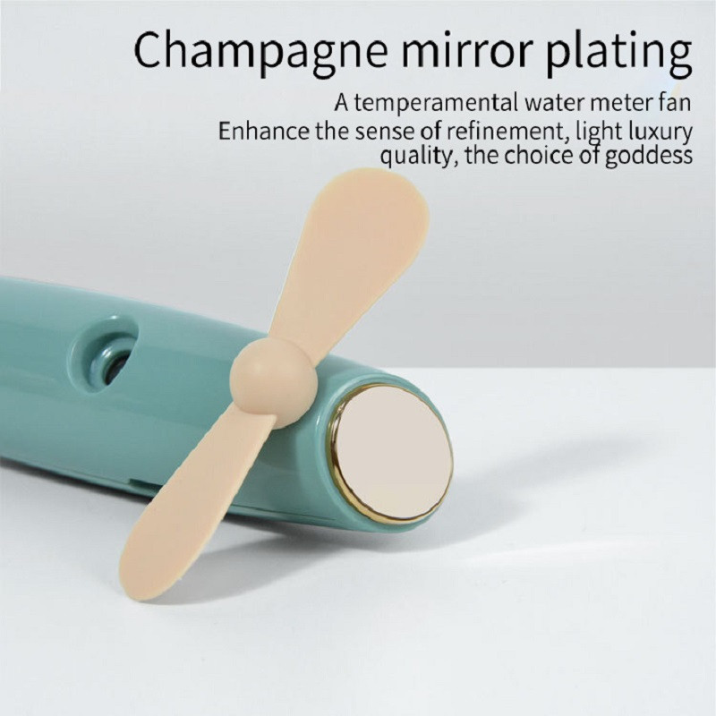 Õhuniisutajad Pihusti Väike ventilaator Käeshoitav Õpilane Usb Laadimine Vee täitmine Instrument Külmutus Niisutaja Vaikne