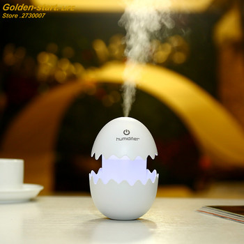 Creative Funny Egg Diffuser Humidifier Ζεστό φως νύχτας USB Mini Diffuser Home Office Desktop Mist Maker