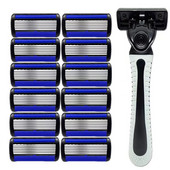 12/6 vnt. skutimosi peiliukai vyrų skutimosi skustuvas vyrams veido plaukų šalinimui Sharp 6 sluoksnių skutimosi peiliukų įrankių rinkinys su skustuvo rankena