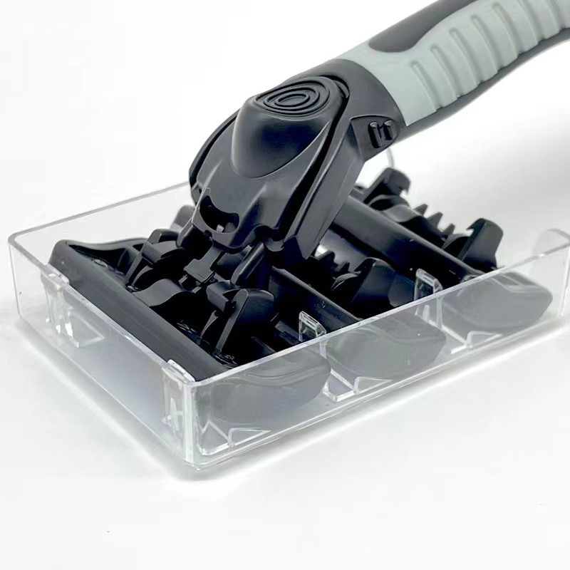 12/6 vnt. skutimosi peiliukai vyrų skutimosi skustuvas vyrams veido plaukų šalinimui Sharp 6 sluoksnių skutimosi peiliukų įrankių rinkinys su skustuvo rankena