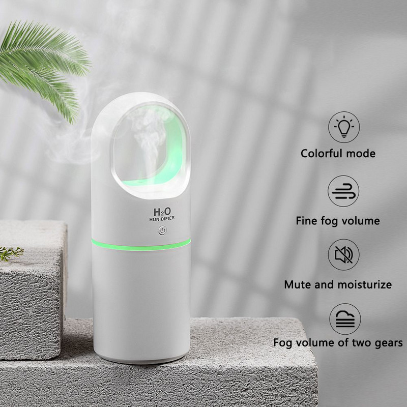 Autós irodai dekoráció Ultrahangos illóolaj színű LED fény légtisztító diffúzor porlasztó ködkészítő légpárásító