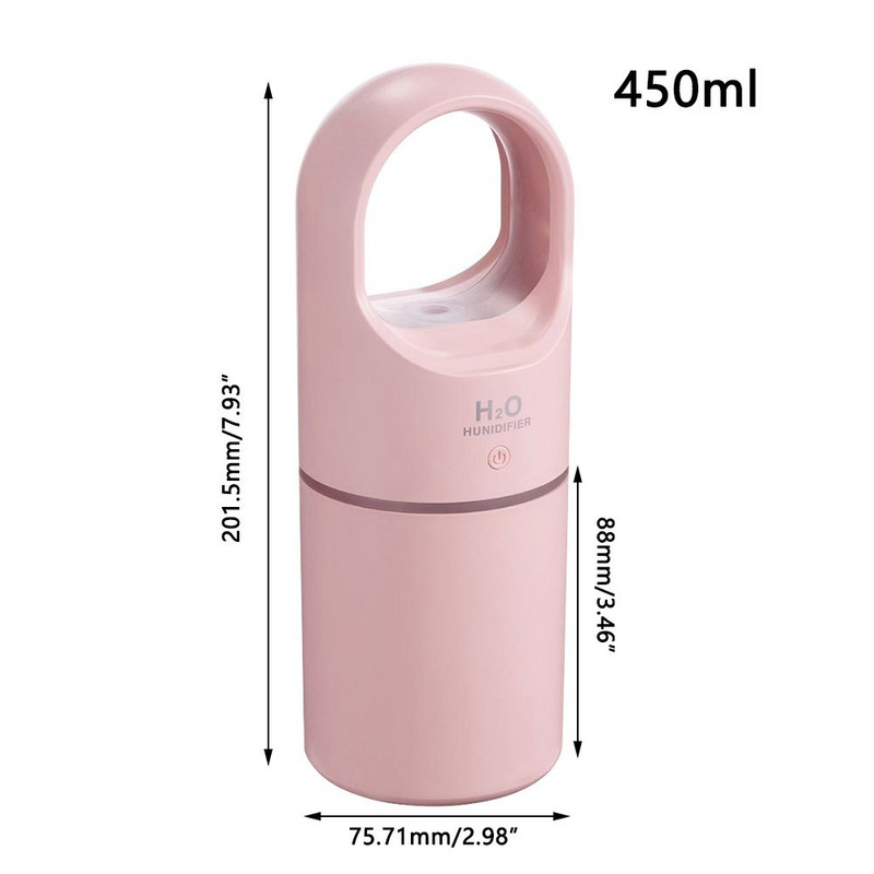 Autós irodai dekoráció Ultrahangos illóolaj színű LED fény légtisztító diffúzor porlasztó ködkészítő légpárásító