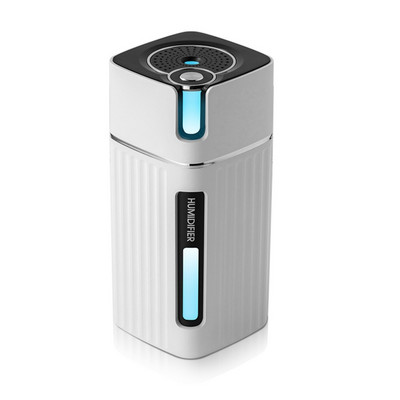 Hordozható Cool Mist párásító autós utazáshoz, színes légköri fénnyel