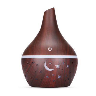 300 ml aroomiteraapiline õhuniisutaja USB eeterlike õlide hajuti siseruumide niisutaja jaoks Wood Grain Ultrasonic Cool Mist õhuniisutaja