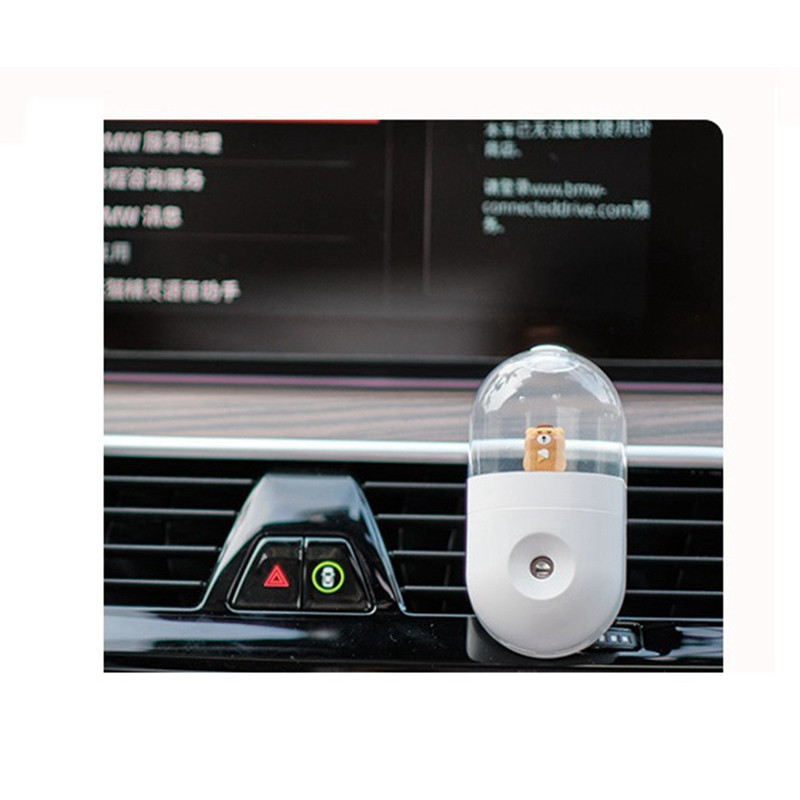 Umidificator de mașină Păpușă drăguță de desene animate, portabil, reîncărcabilă, difuzor de parfum Mister, cadou