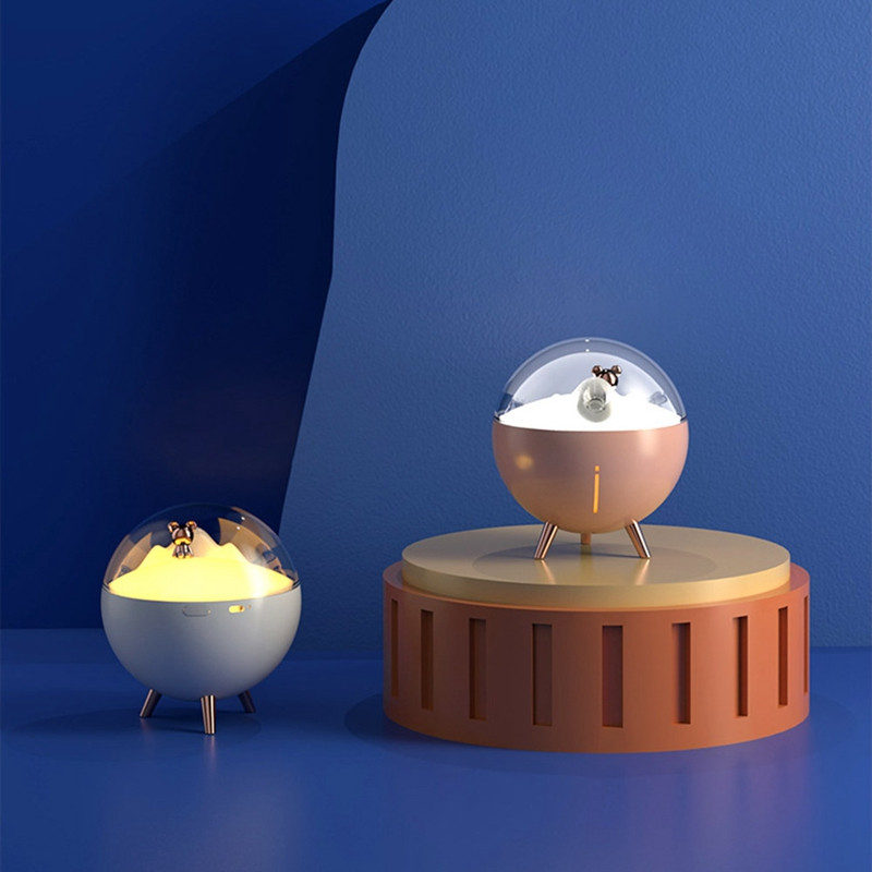 Õhuniisutaja USB vaikne kosmosekaru LED-valgusega Mini Humidificador Mist Maker aroomiteraapia kodukontori jaoks