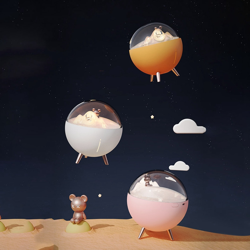 Õhuniisutaja USB vaikne kosmosekaru LED-valgusega Mini Humidificador Mist Maker aroomiteraapia kodukontori jaoks