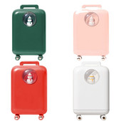 Mini Cool Mist Humidifier Home Air Vaporizer Boggage Shaped Aroma Essential Oil Diffuser Mist Maker με LED νυχτερινό φως N0PF