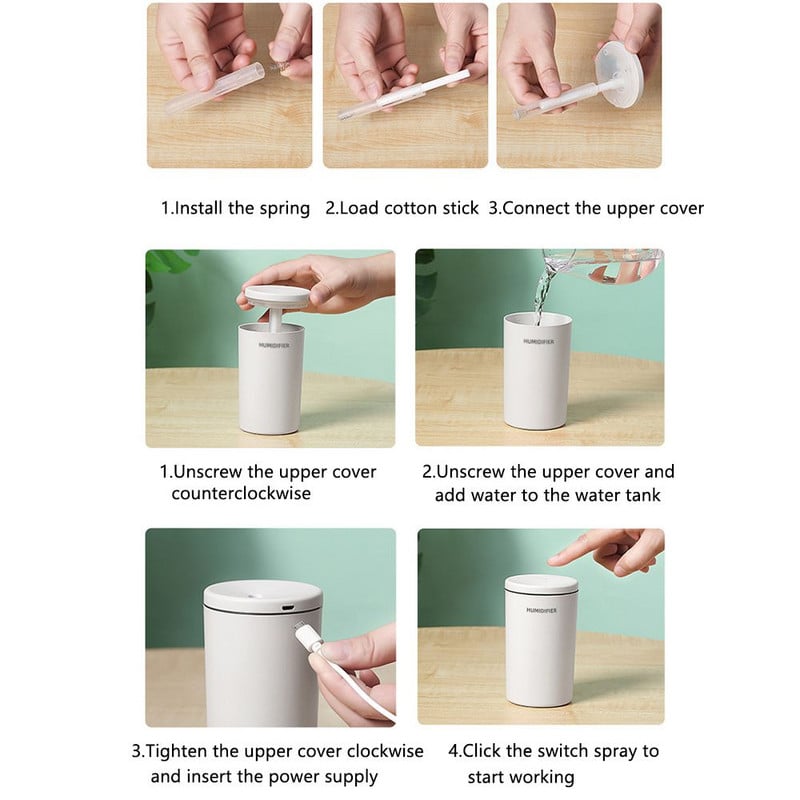 Home Straight Cup Hordozható irodai aromadiffúzor Aromaterápiás légnedvesítő légtisztító