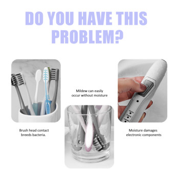 Ηλεκτρική βάση στήριξης οδοντόβουρτσας Ελαστική βάση στήριξης οδοντόβουρτσας Προστατευτική λαβή οδοντόβουρτσας Διατήρηση στεγνού Σταματήστε το ωίδιο τοίχου Εξοικονόμηση χώρου