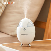 Mini umidificator de aer drăguț în formă de coajă de ou, pentru birou, pentru casă, lumină de noapte colorată, pulverizator de umidificare, pentru mașină, birou, creativitate