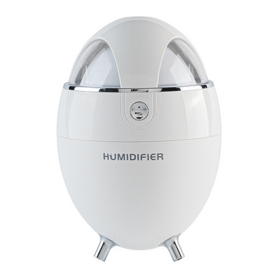 Mini umidificator de aer drăguț în formă de coajă de ou, pentru birou, pentru casă, lumină de noapte colorată, pulverizator de umidificare, pentru mașină, birou, creativitate