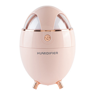 Mini umidificator de aer drăguț în formă de coajă de ou, pentru birou, pentru casă, lumină de noapte colorată, pulverizator de umidificare, pentru mașină, birou, creativitate