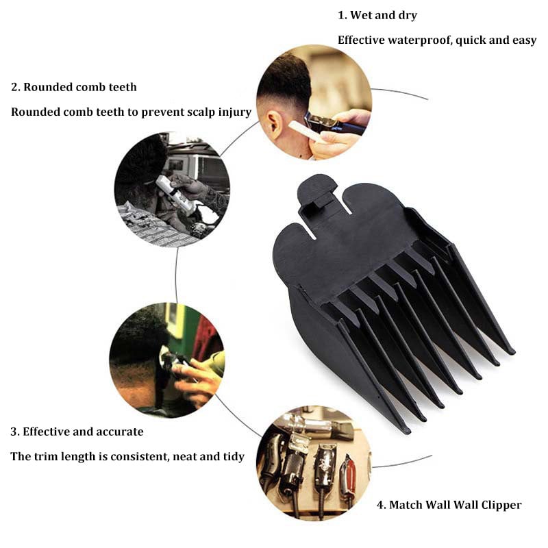 8/10 db/szett Fodrász Hair Clipper Limit Comb Hajvágó gép Fésű 3/6/10/13/16/19/22/25/1,5/4,5 mm WAHL hajvágóhoz