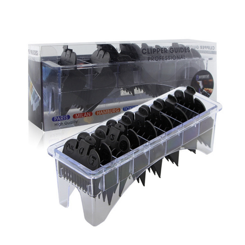 8/10 db/szett Fodrász Hair Clipper Limit Comb Hajvágó gép Fésű 3/6/10/13/16/19/22/25/1,5/4,5 mm WAHL hajvágóhoz