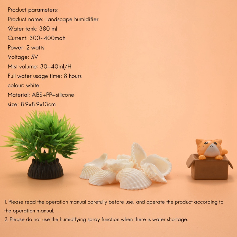 Mikro-táji párásítók, mini párásító, légpárásító, hűvös párásítók autós hálószoba irodai asztalhoz